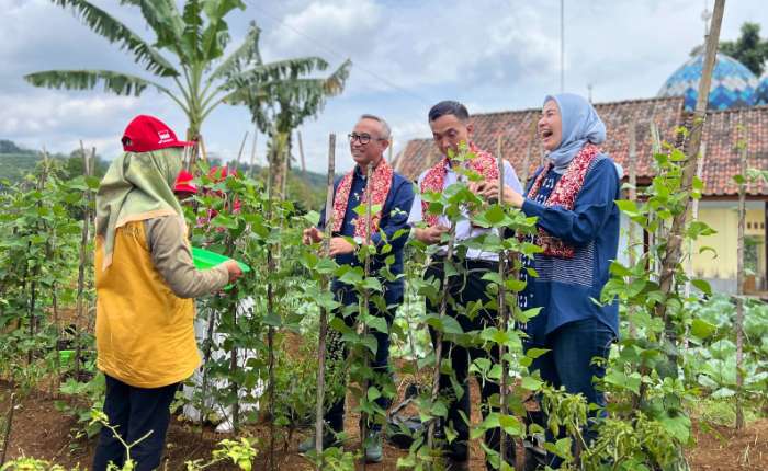 向妇女农民团体交谈。