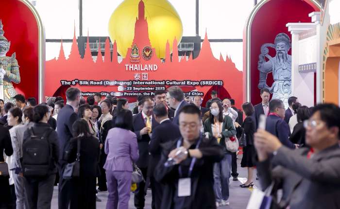 9月21日，泰国任第八届敦煌文博会主宾国，设“泰国馆”主题展览。中新社记者 闫姣 摄
