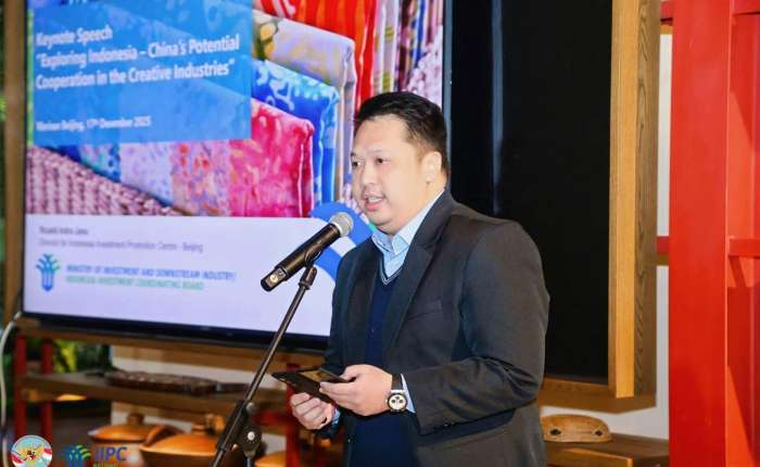 印尼驻北京投资促进中心主任Rizaldi Indra Janu致辞。