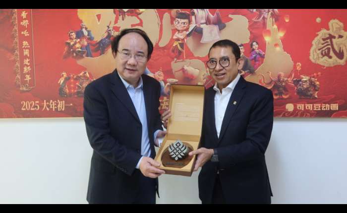 与国际电影局副局长毛羽副局长。